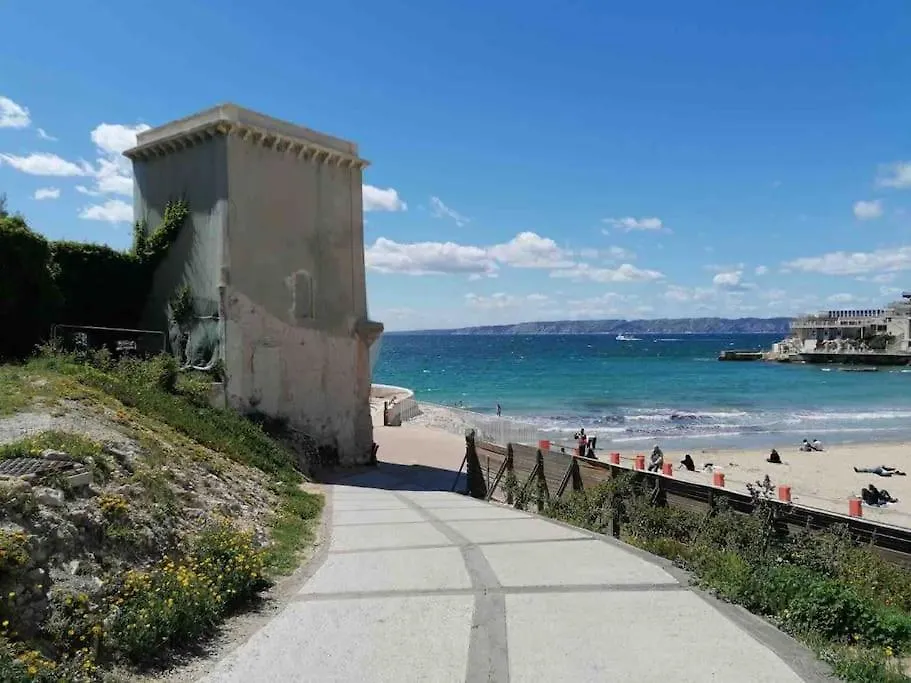 公寓 Magnifique Appartement T4, Plage Des Catalans 马赛 法国